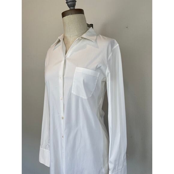 Theory White Robertson Button Up, Size S - Picture 4 of 9